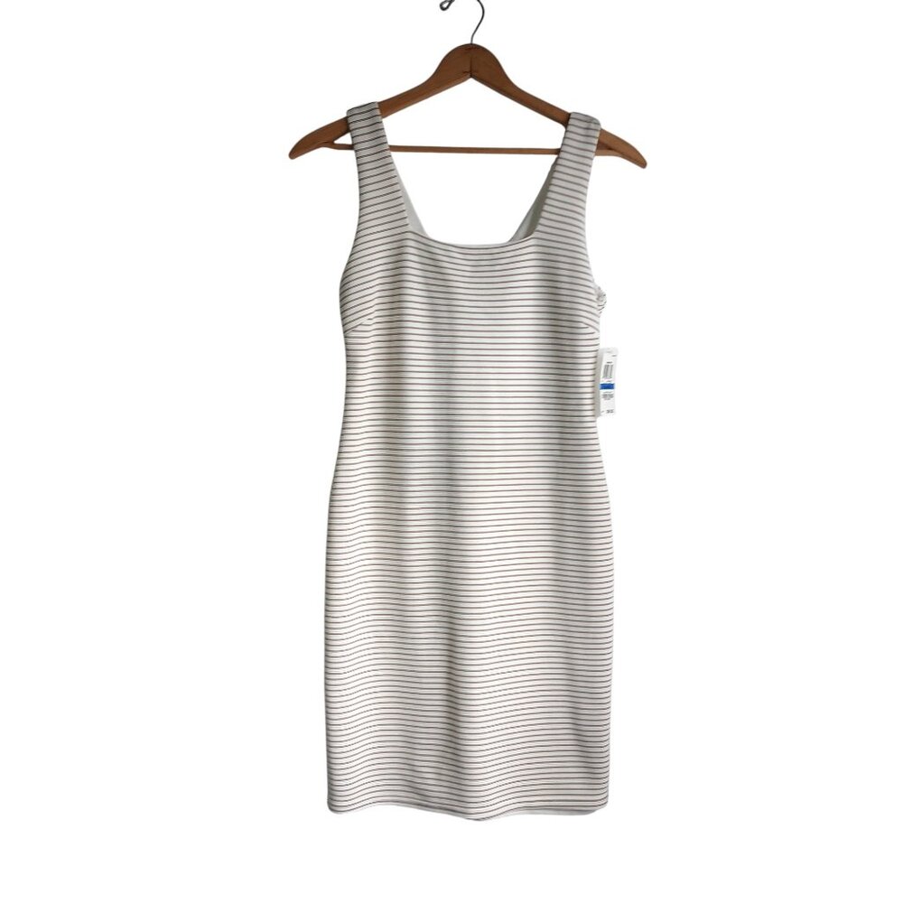 Bar III New with Tags Bodycon Mini Sundress Cream and Tan Striped Size XL